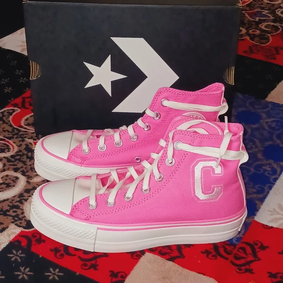 ⚫️  Converse Chuck Taylor All Star Lift  Retro Varsity Shoes Women - Picture 14 of 15